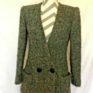 STIRLING COOPER Wool Mohair Blended Grey Bouclé Jacket Coat  ~Size 4/5